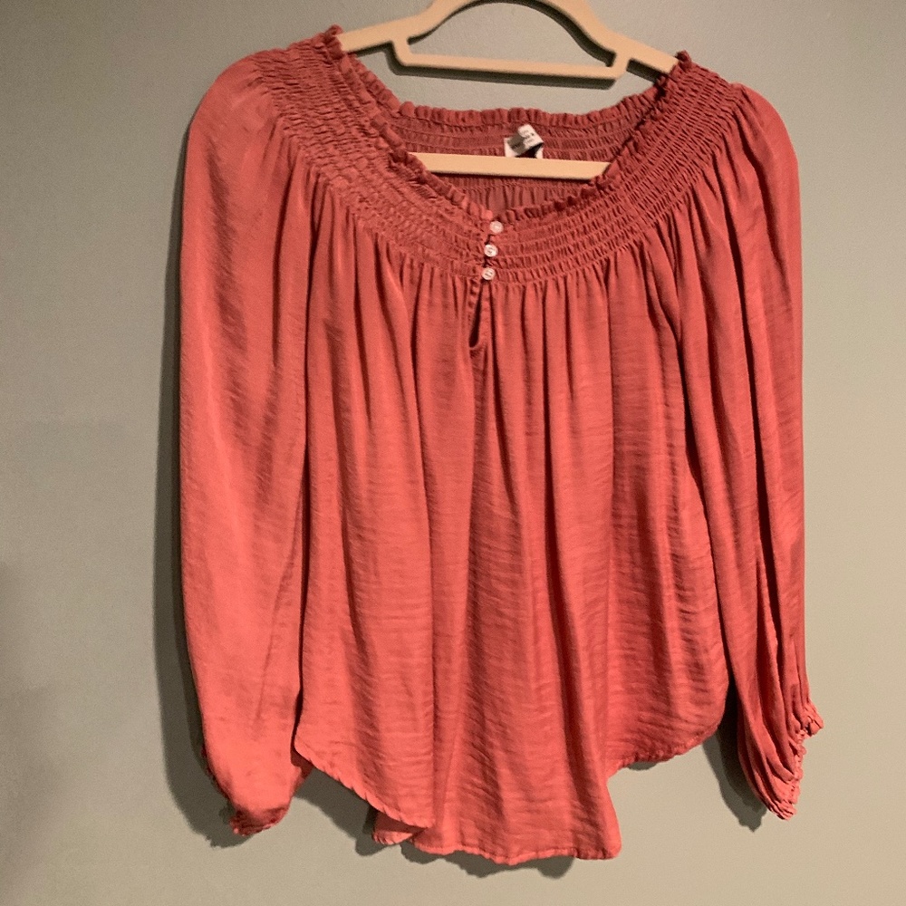 Rust Orange Off-the-Shoulder Top
